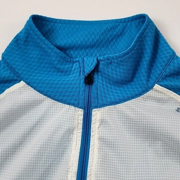 ⭐️3/ $30⭐️ Saucony Women's Activewear Lightweight Zip Up Jacket Blue White Sz XL - Picture 8 of 16